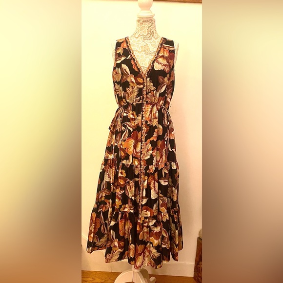 Kobi Halperin Alice Flora Hammered Satin Dress - Picture 3 of 6